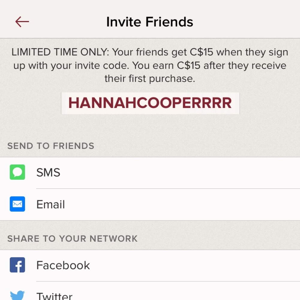 POSHMARK CODE